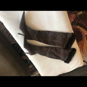 Over the knee suede boots